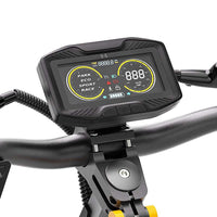 Display panel of the Ausom SR1 Trottinette électrique electric scooter showing speed, mode options, and battery status