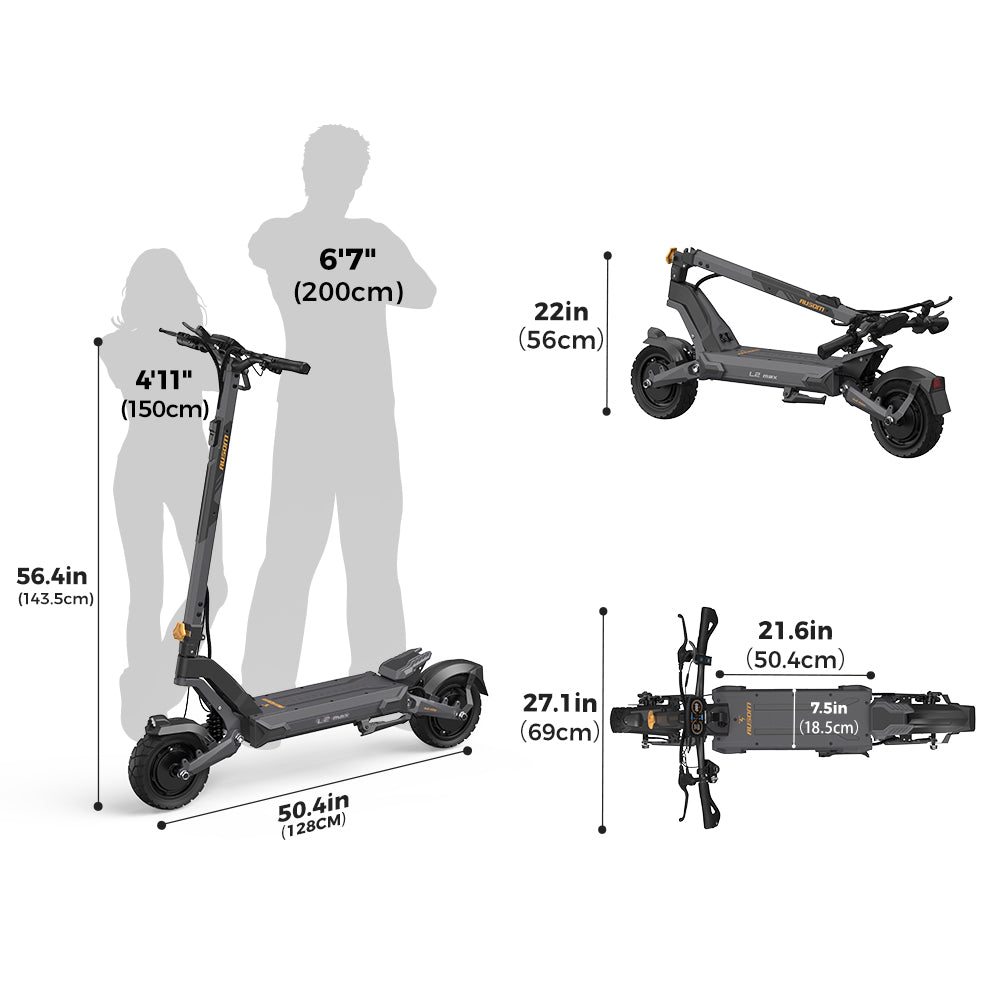 Ausom LTrottinette électrique à double moteur 2 Max