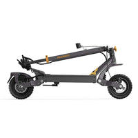 Folded Ausom L1 electric scooter with 48V battery, 800W motor, 44-mile range, and tubeless rubber tires